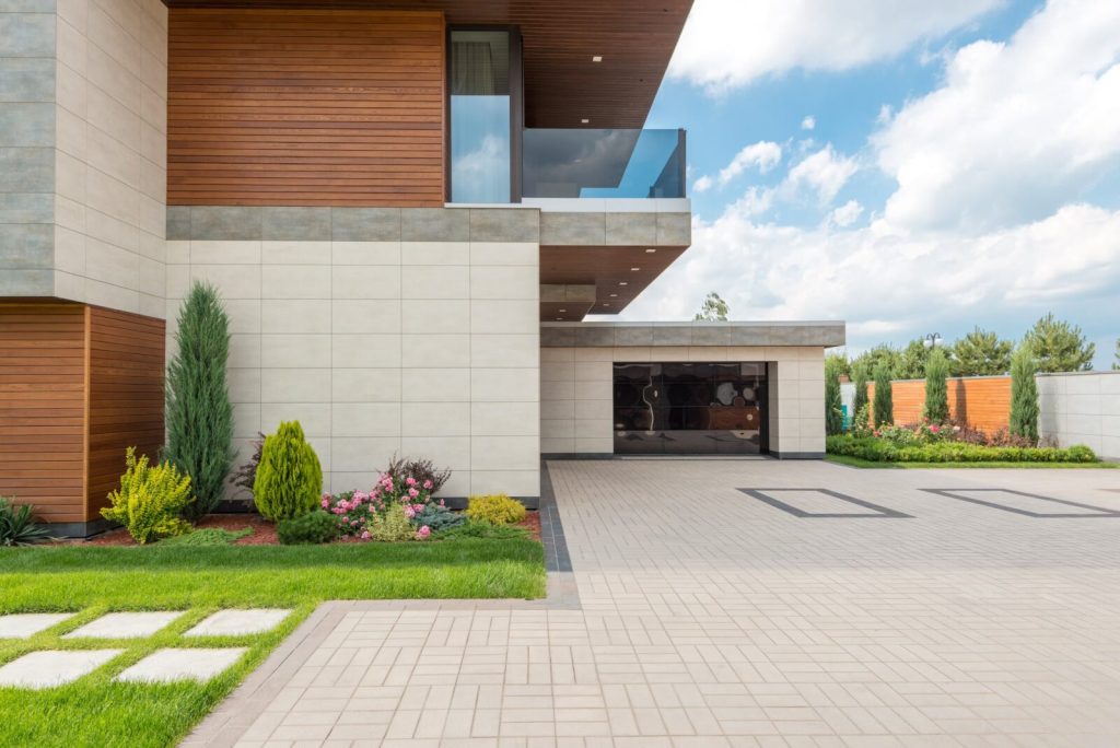 Block paving or a resin driveway