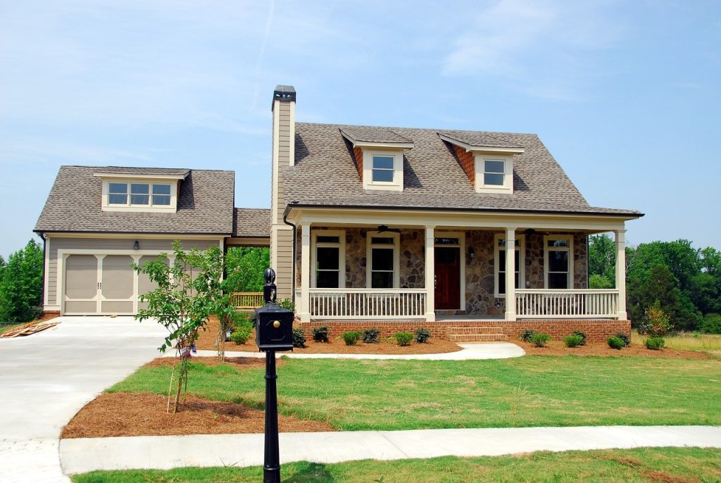 Driveway and landscaping